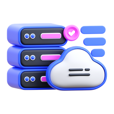 Cloud Server  3D Icon