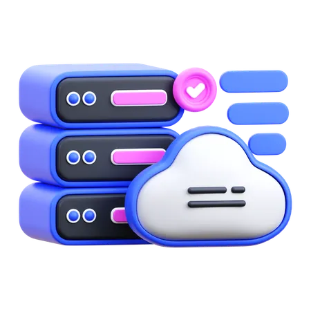 Cloud Server  3D Icon