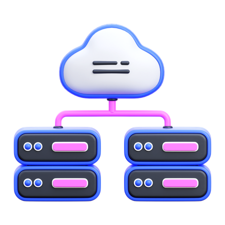 Cloud Server  3D Icon