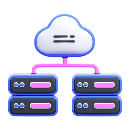 Cloud Server  3D Icon