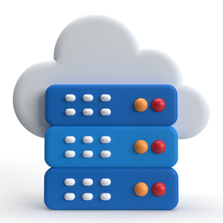 Cloud Server  3D Icon