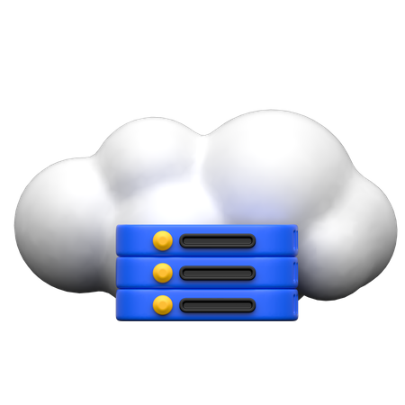 Cloud Server  3D Icon