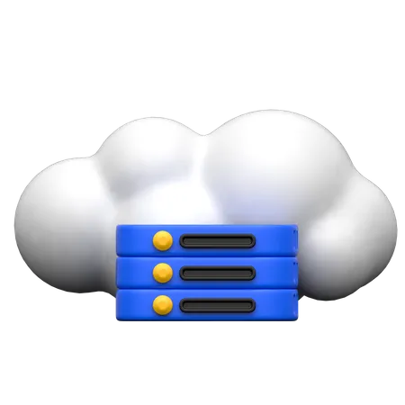 Cloud Server  3D Icon