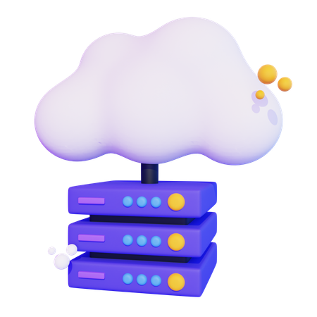 Cloud Server  3D Icon