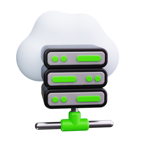 Cloud Server  3D Icon