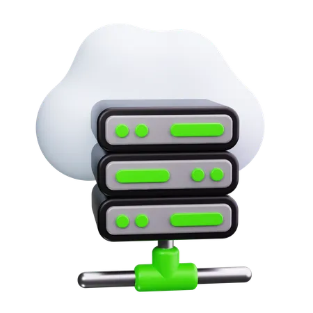 Cloud Server  3D Icon