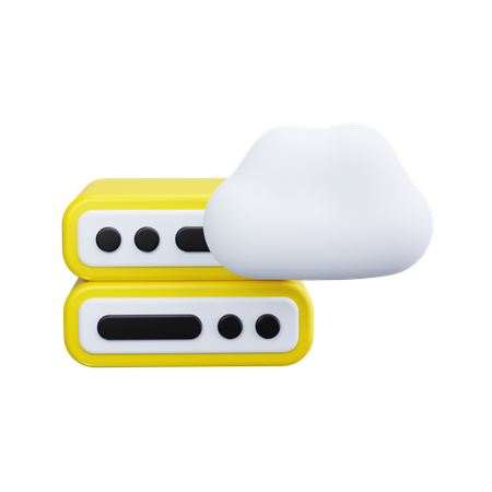 Cloud Server  3D Icon