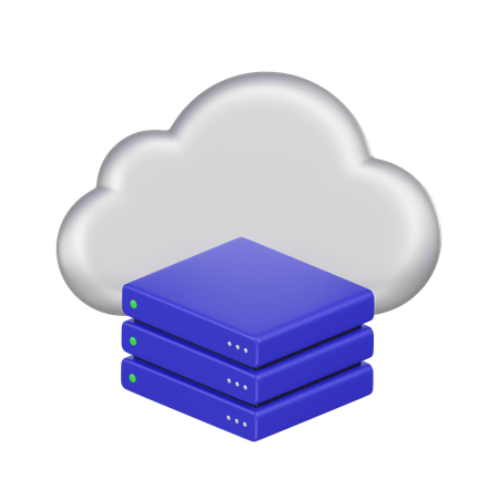 Cloud Server  3D Icon