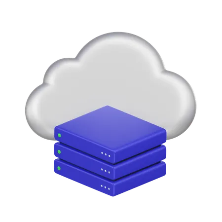 Cloud Server  3D Icon