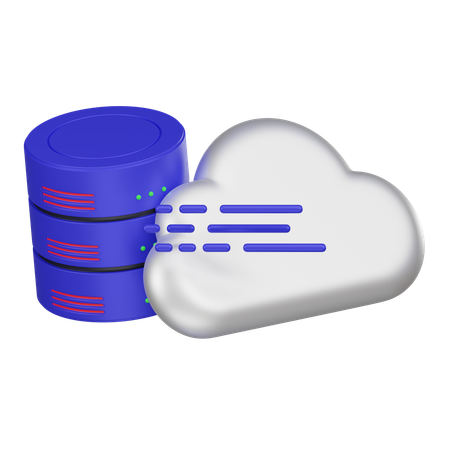 Cloud Server  3D Icon