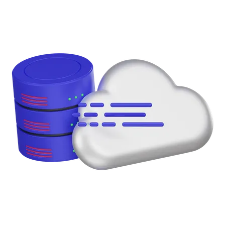 Cloud Server  3D Icon