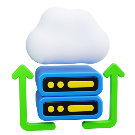 Cloud Server  3D Icon