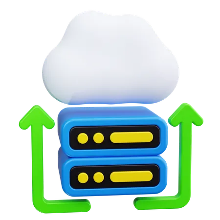 Cloud Server  3D Icon