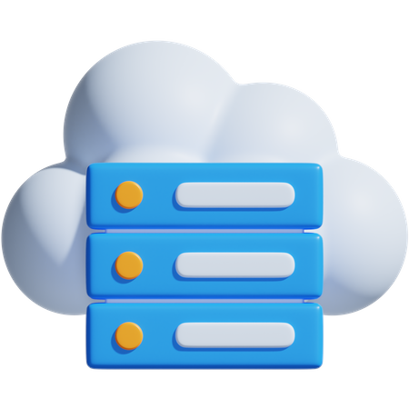 Cloud Server  3D Icon