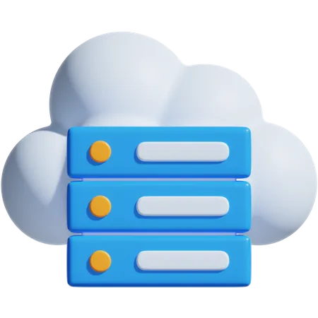 Cloud Server  3D Icon