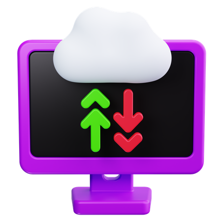 Cloud Server  3D Icon