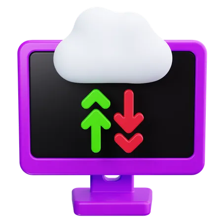 Cloud Server  3D Icon