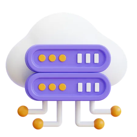 Cloud server  3D Icon