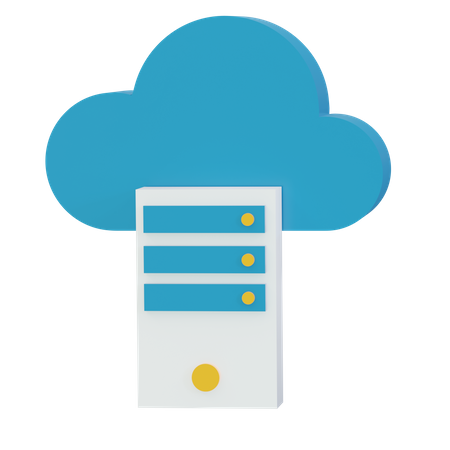 Cloud Server  3D Icon