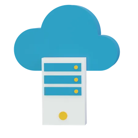 Cloud Server  3D Icon