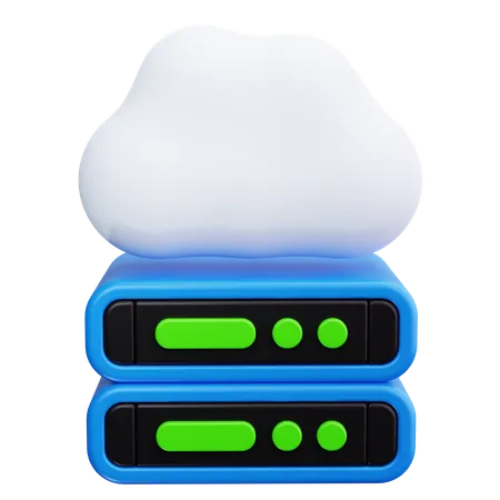 Cloud Server  3D Icon