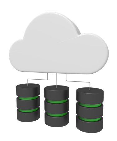 Cloud Server  3D Icon