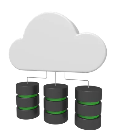 Cloud Server  3D Icon