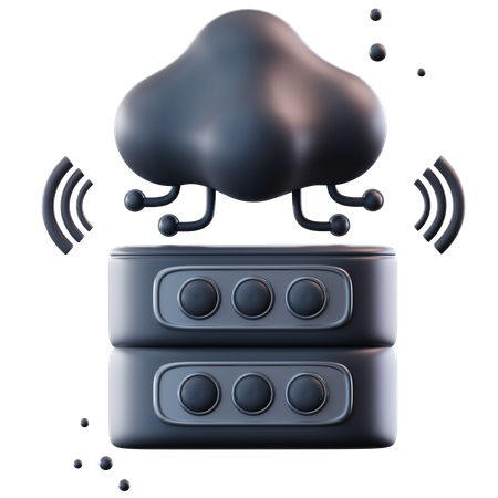 Cloud Server  3D Icon