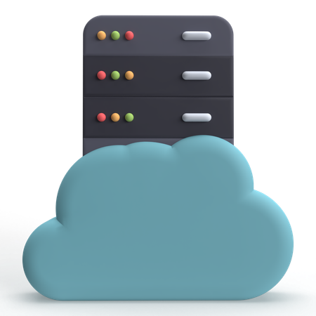 Cloud Server  3D Icon