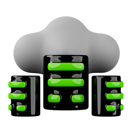 Cloud Server  3D Icon