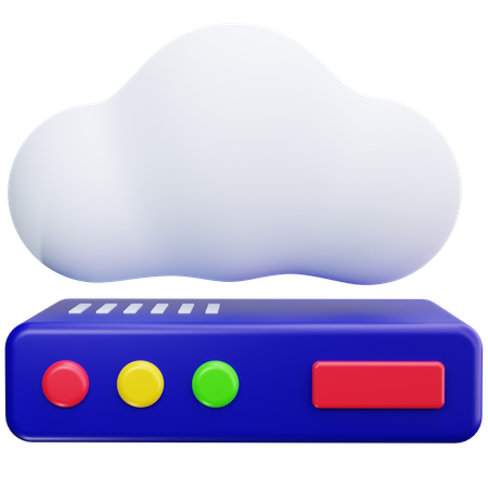 Cloud Server  3D Icon