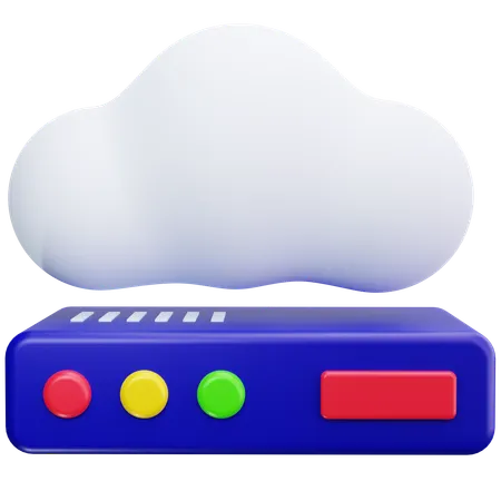 Cloud Server  3D Icon