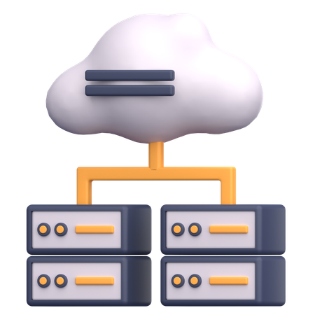 Cloud Server  3D Icon