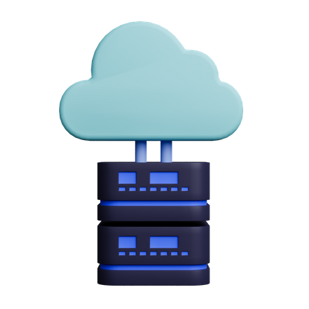 Cloud Server  3D Icon