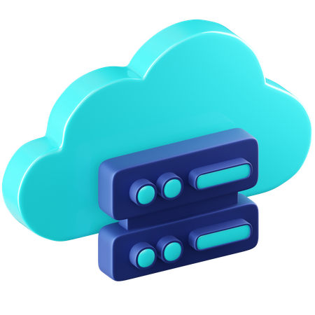 Cloud Server  3D Icon