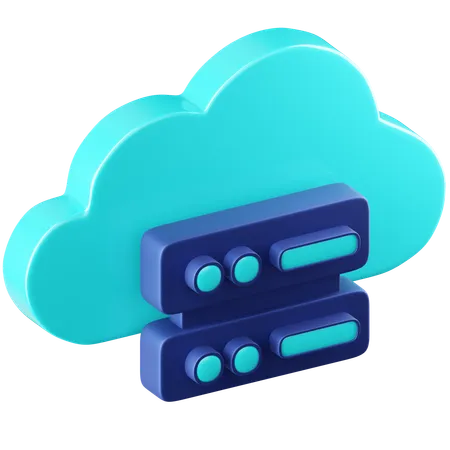 Cloud Server  3D Icon