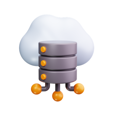 Cloud Server  3D Icon