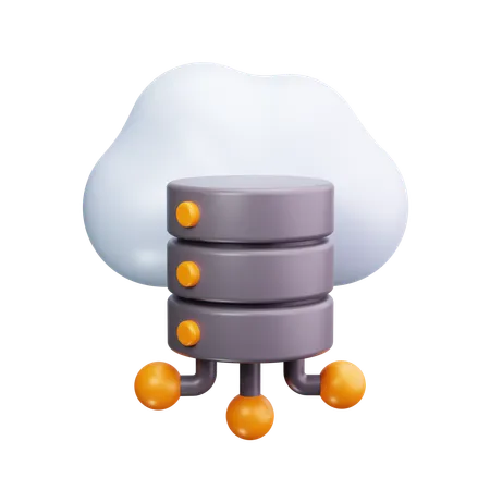 Cloud Server  3D Icon