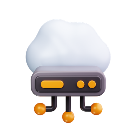 Cloud Server  3D Icon