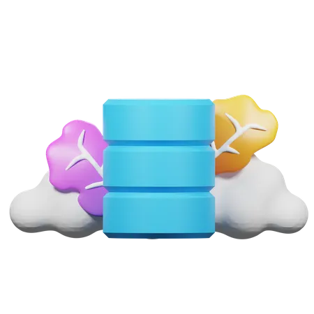 Cloud Server  3D Icon