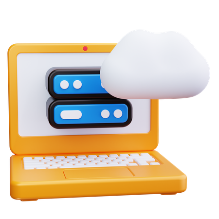 Cloud Server  3D Icon