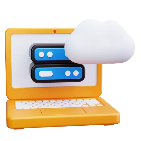 Cloud Server  3D Icon