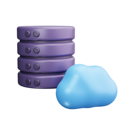 Cloud Server  3D Icon