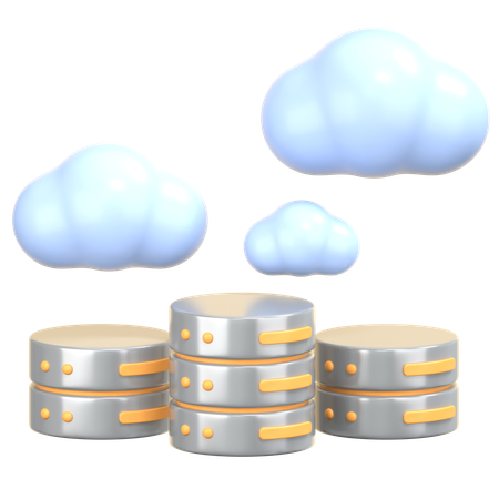 Cloud server  3D Icon