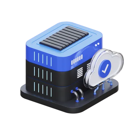 Cloud Server  3D Icon