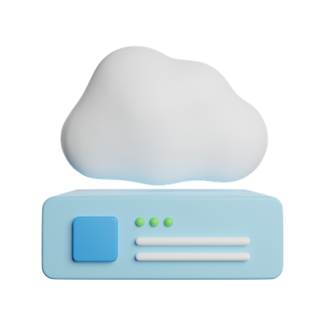 Cloud Server  3D Icon