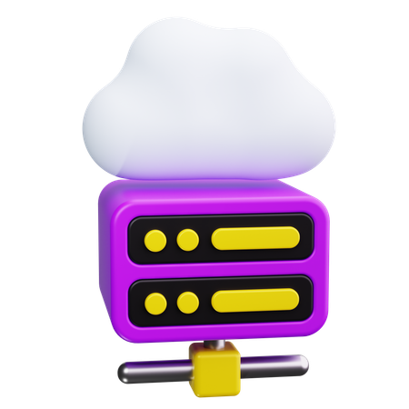 Cloud Server  3D Icon