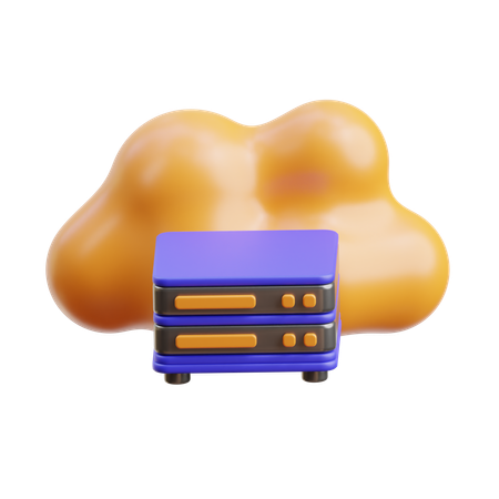 Cloud Server  3D Icon