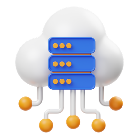 Cloud Server  3D Icon