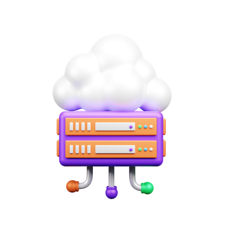 Cloud Server  3D Icon